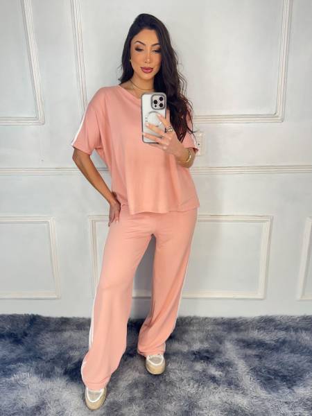 CONJ. COM CALÇA LISTRA LATERAL