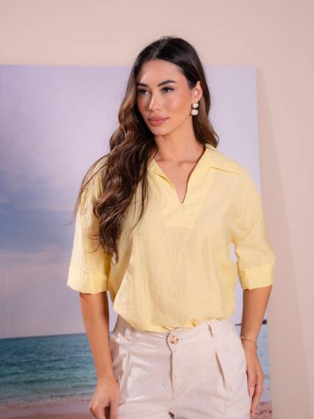 BLUSA FEMININA VISCOLINHO KOMPOSICAO PERFEITA