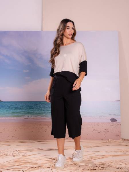 BLUSA VISCOLYCRA COM CANELADO KOMPOSICAO PERFEITA