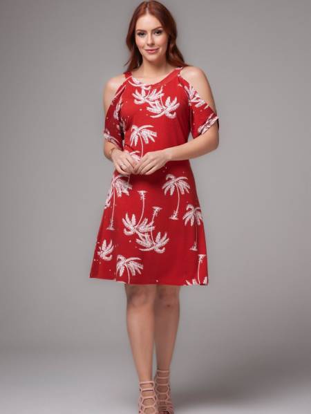 VESTIDO MALHARIA SUELEM VISCOLYCRA OMBRO VAZADO