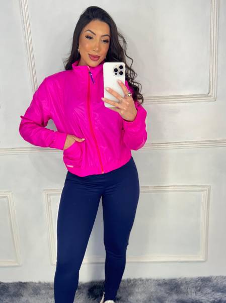 JAQUETA CORTA VENTO CURTA ROSA BELLA