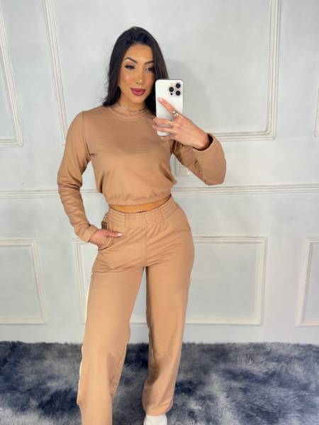 CROPPED MOLETINHO DET. FILETE ROSA BELLA