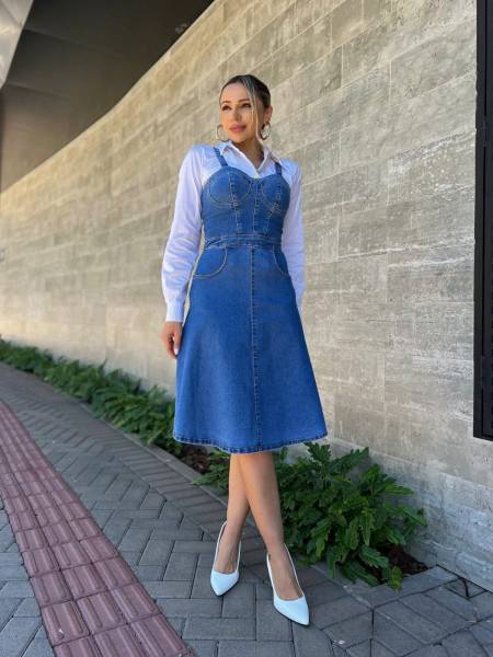 VESTIDO MIDI GODÊ SUPER CONFORT GARDANA