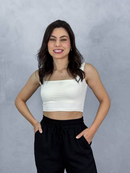 CROPPED DECOTE QUADRADO POLIAMIDA