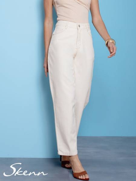 CALÇA RETA DEMIM WHITE