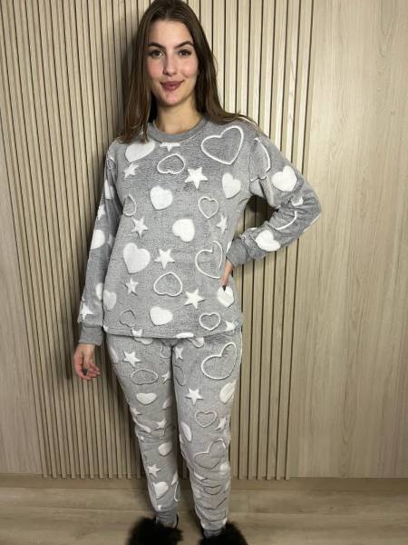 PIJAMA LONGO NUVENS FLECEE
