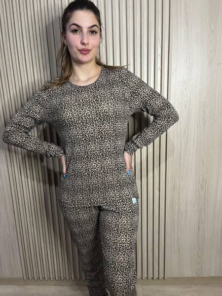 PIJAMA LONGO CANELADO ALGODÃO