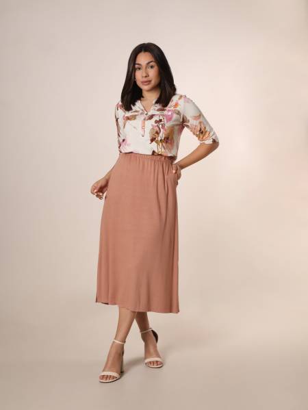 BLUSA JOICE ESTAMPADA VISCO GOTA MARÍTIMA