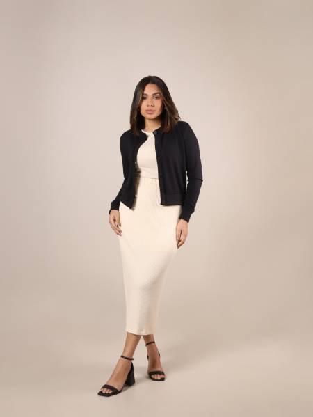 CASAQUETO KARINA TRICO TEXTURA GOTA MARÍTIMA