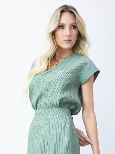 BLUSA PLISSADA