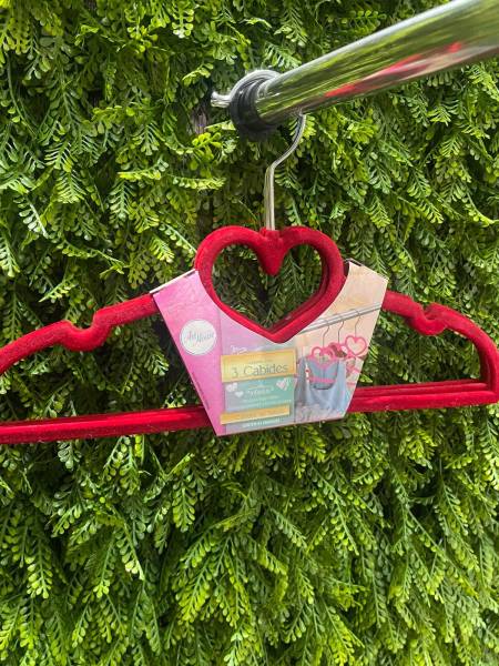 TRIO DE CABIDE DE VELUDO INFANTIL