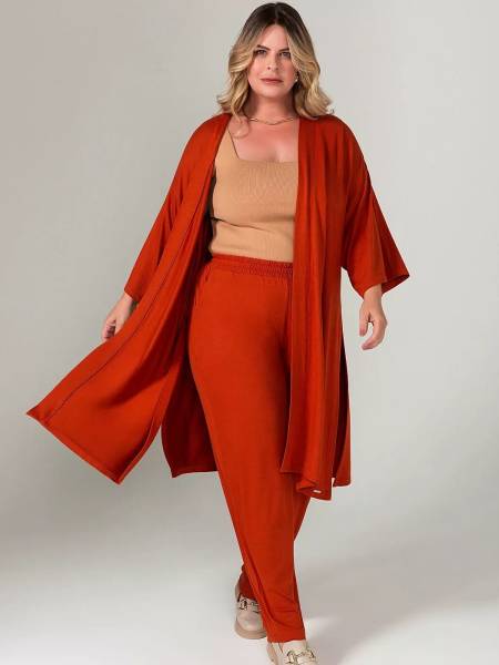 CONJUNTO CALÇA E KIMONO