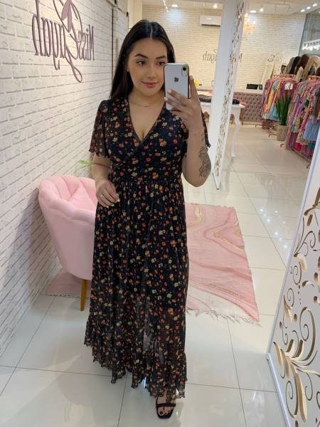 VESTIDO LONGO TRANSPASSADO