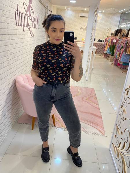 BLUSA TULE GOLA CHAMINÉ