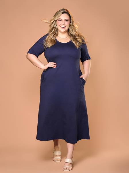 VESTIDO COM TRAMA (ROCKA PLUS)