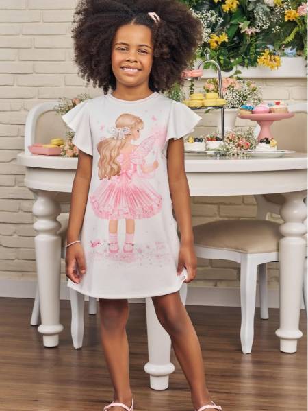 VESTIDO EM FLY TECH FADA LA PAZ KIDS