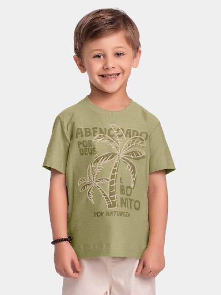 CAMISETA EM MEIA MALHA COQUEIROS LA PAZ KIDS