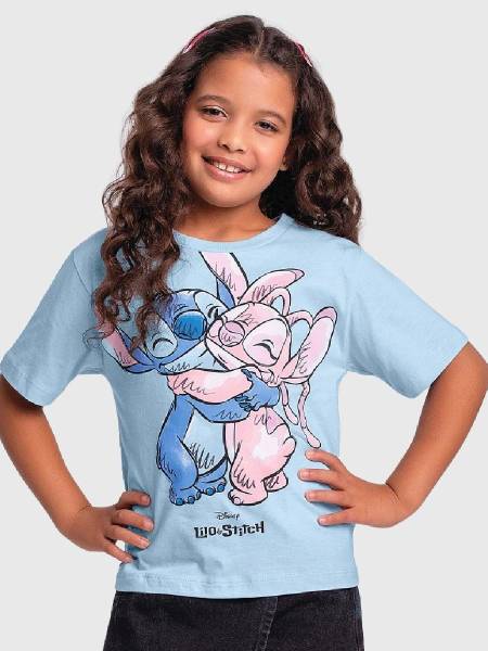 BLUSA EM MEIA MALHA STITCH LA PAZ KIDS