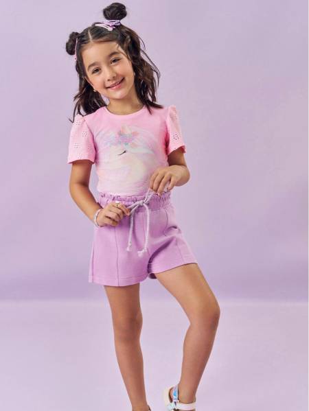 CONJUNTO BLUSA E SHORT LA PAZ KIDS