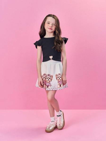 CONJUNTO BLUSA E SAIA/SHORTS LA PAZ KIDS
