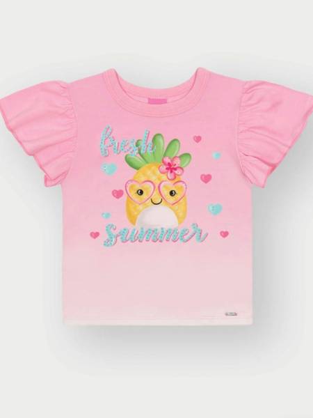 BLUSA MANGA CURTA ABACAXI LA PAZ KIDS