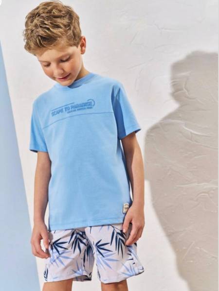 CONJUNTO CAMISETA E BERMUDA TACTEL LA PAZ KIDS
