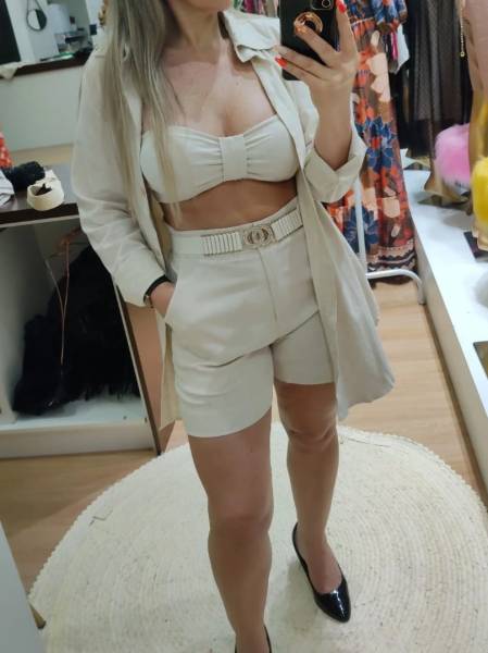 CONJUNTO 3 PEÇAS LINHO