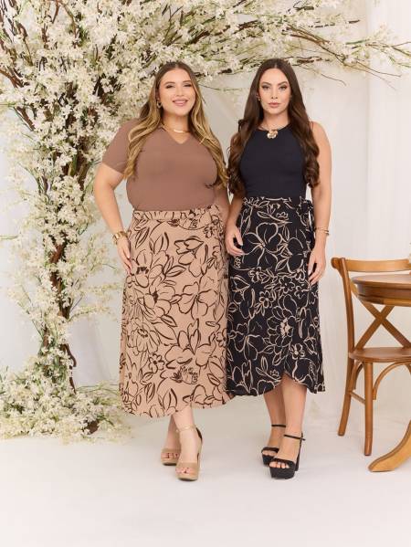 SAIA MIDI ENVELOPE DE AIR FLOW ESTAMPADO