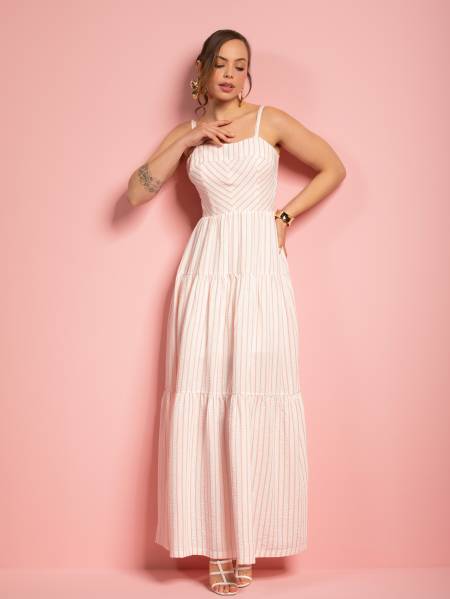 VESTIDO LISTRAS BABADOS