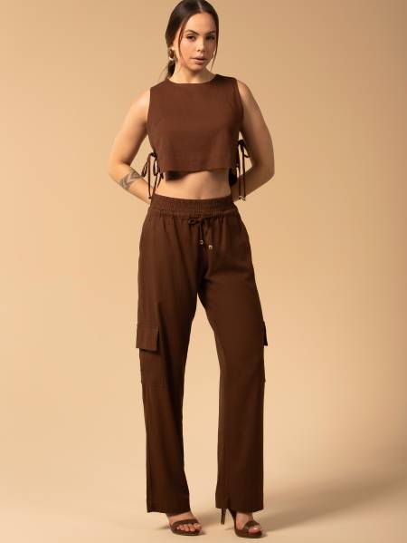 CALÇA LINHO ROLETE LITORAL