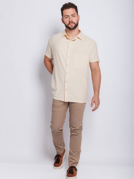 CAMISETA MANGA CURTA TRICO TEXTURA