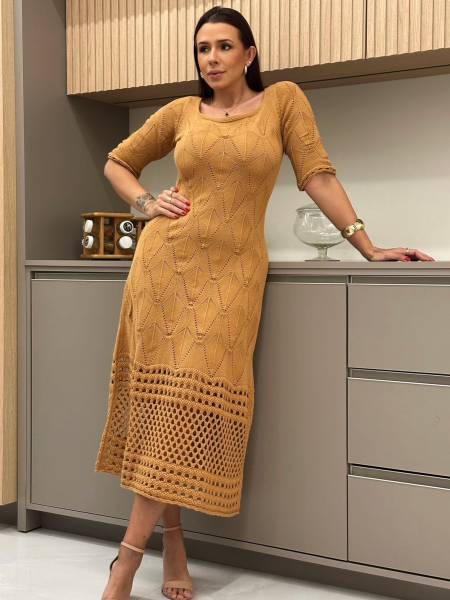 VESTIDO LONGO TRICO